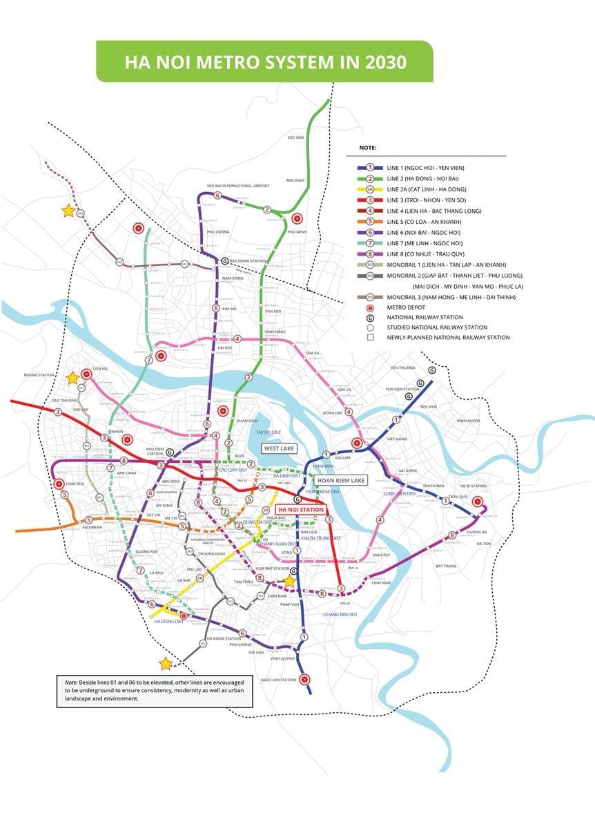 რუკა hanoi მეტრო