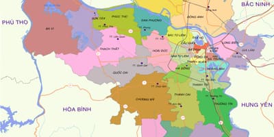 რუკა ჰანოის რაიონში