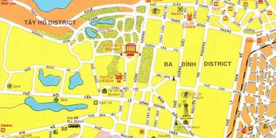 რუკა hanoi ქალაქის ცენტრში